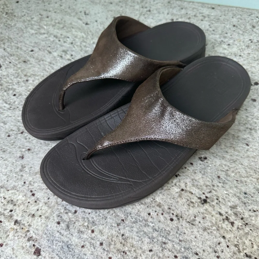 Fitflop Lulu Shimmer Black Silver Microwobbleboard - Picture 2 of 5